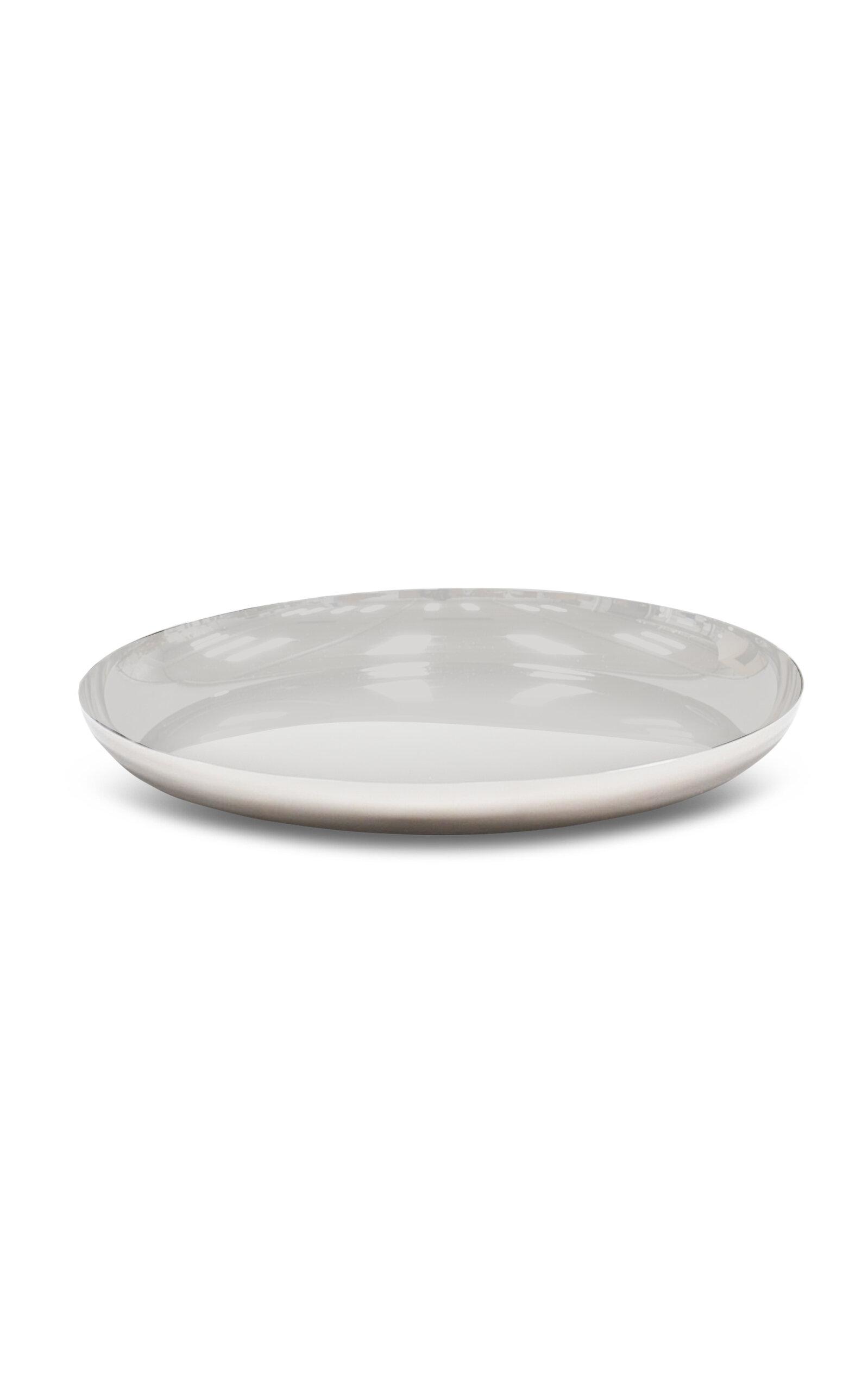 Tina Frey Designs - Modern Medium Stainless Steel Platter - Silver - Moda Operandi by TINA FREY DESIGNS