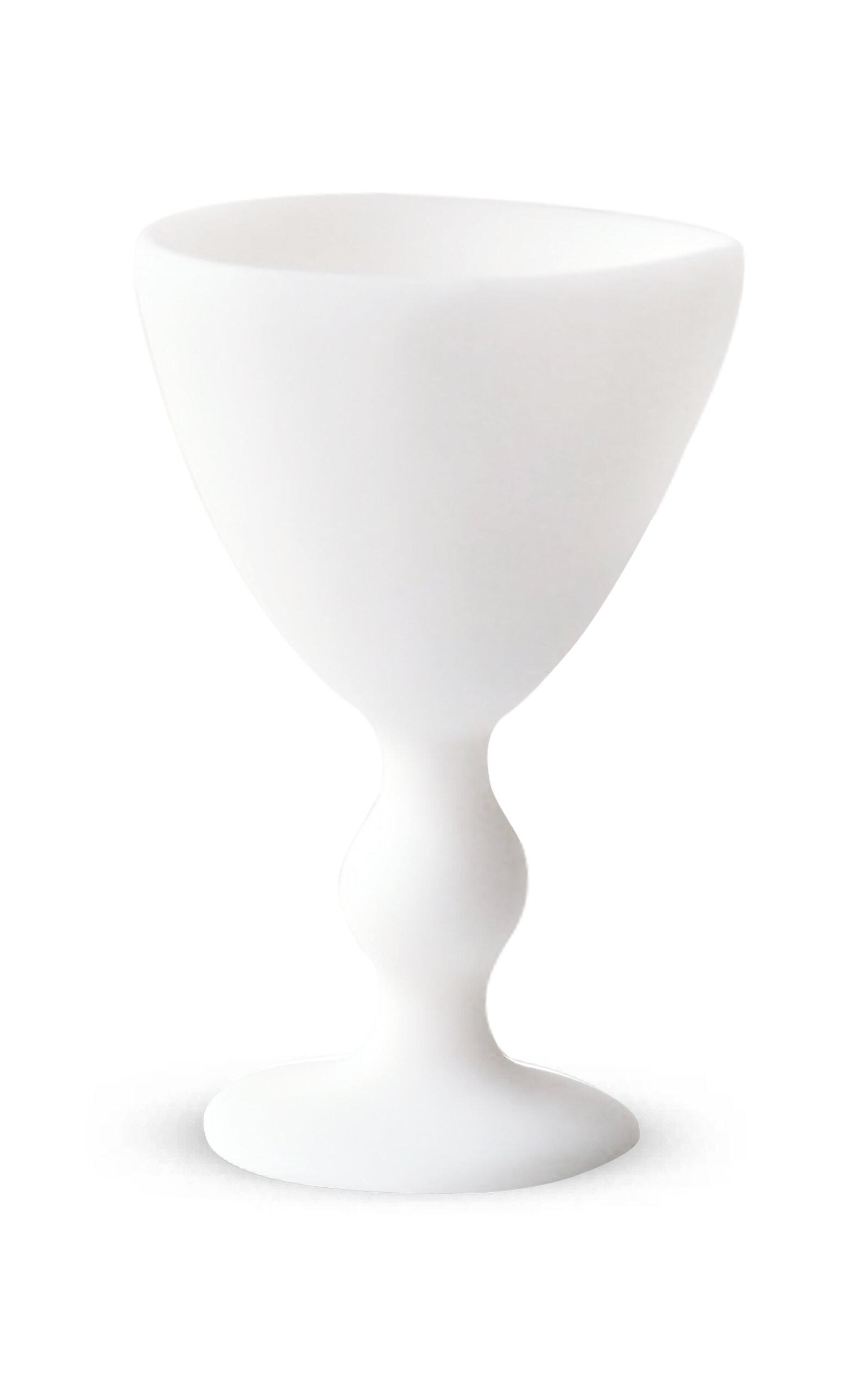 Tina Frey Designs - Pedestal Resin Goblet - White - Moda Operandi by TINA FREY DESIGNS