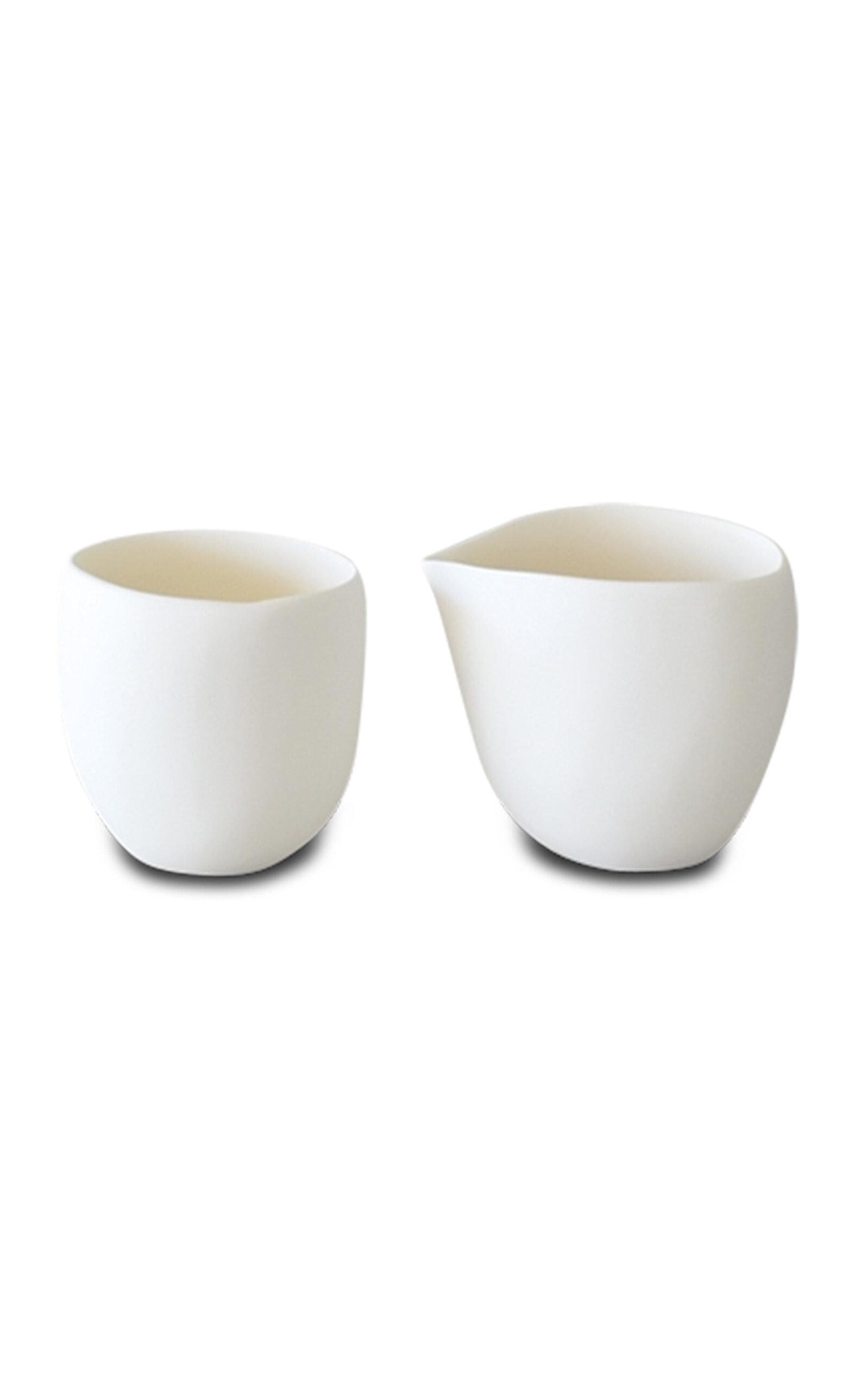 Tina Frey Designs - Sculpt Resin Creamer & Sugar Set - White - Moda Operandi by TINA FREY DESIGNS