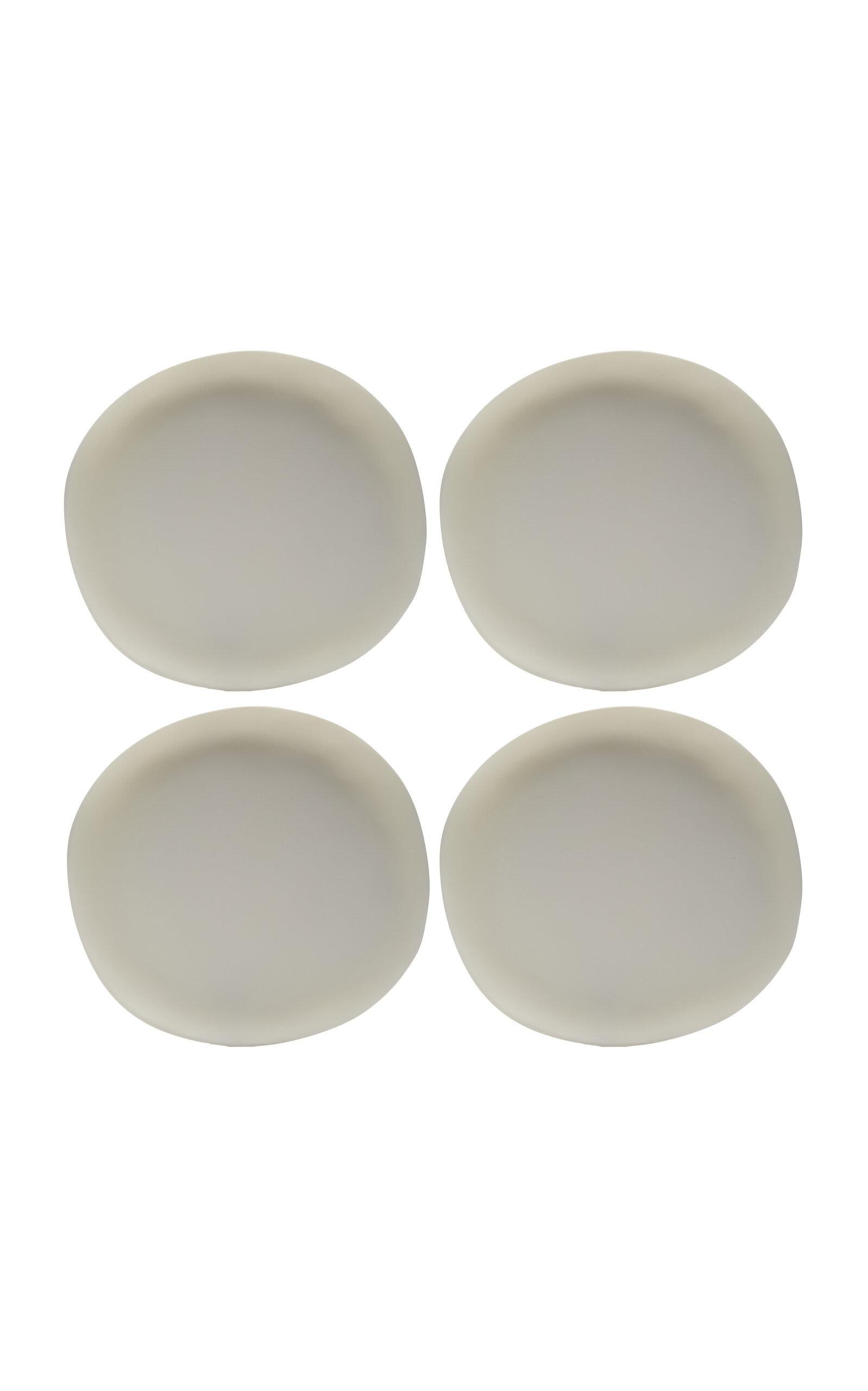 Tina Frey Designs - Sculpt Set-of-Four Large Resin Plates - White - Moda Operandi by TINA FREY DESIGNS