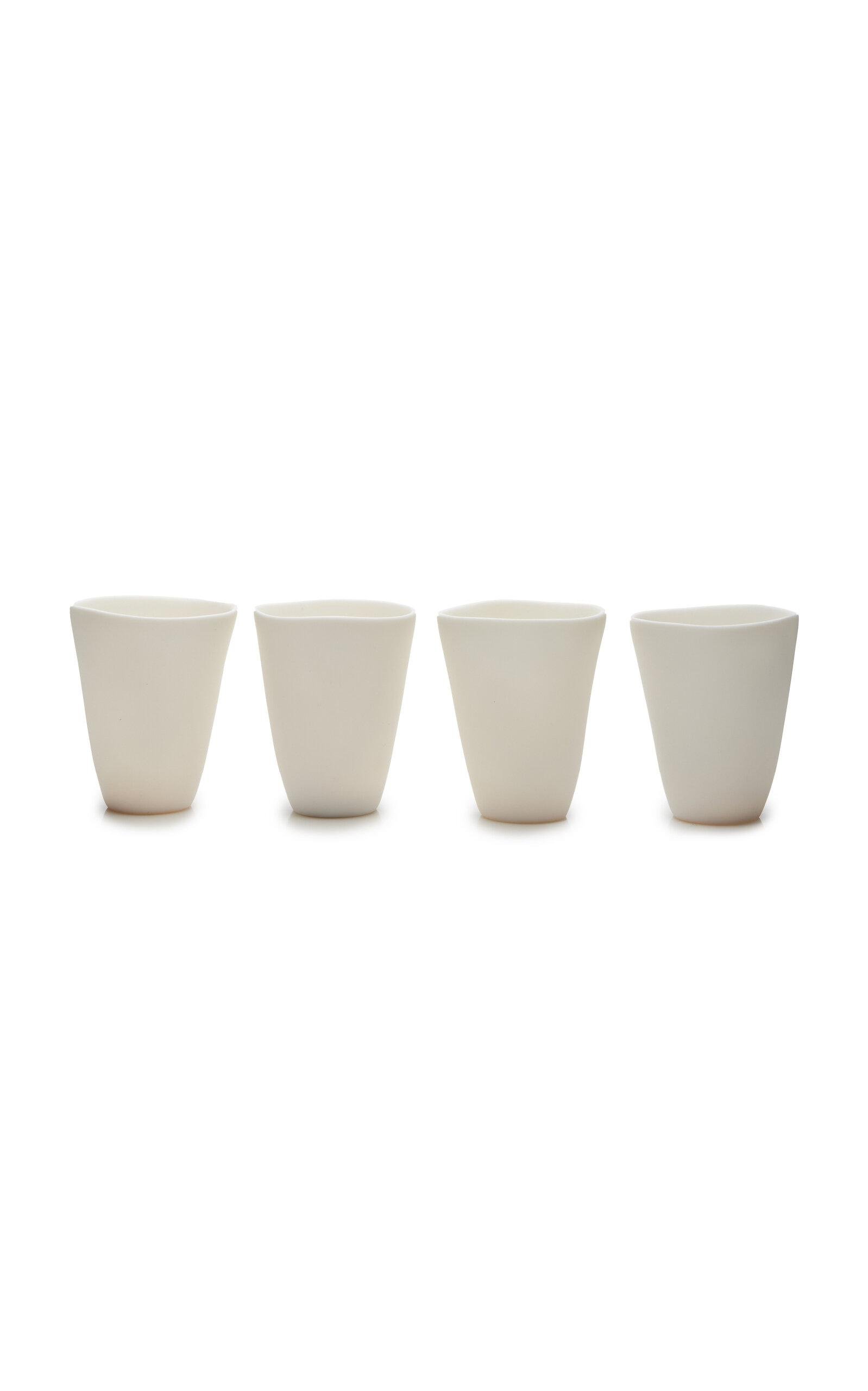 Tina Frey Designs - Sculpt Set-of-Four Resin Cups - White - Moda Operandi by TINA FREY DESIGNS