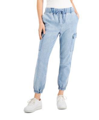Juniors' High Rise Sporty Utility Jogger Pants by TINSELTOWN
