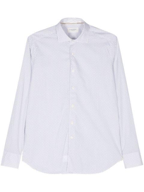 geometric-print cotton-blend shirt by TINTORIA MATTEI