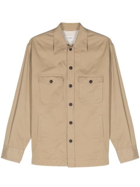 spread-collar cotton shirt jacket by TINTORIA MATTEI