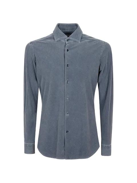 textured long-sleeve shirt by TINTORIA MATTEI