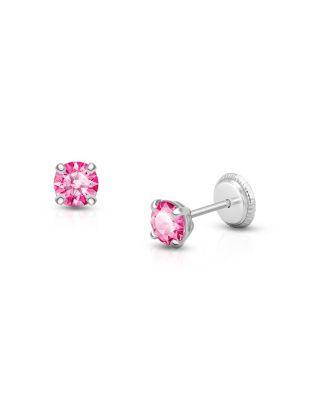 Girls' 14K Gold Crystal Birthstone Stud Earrings - Baby by TINY BLESSINGS