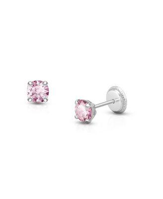 Girls' 14K Gold Crystal Birthstone Stud Earrings - Baby by TINY BLESSINGS