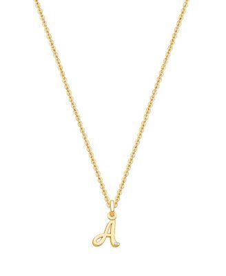 Girls' 14K Gold Diamond Initial Necklace - Little Kid by TINY BLESSINGS