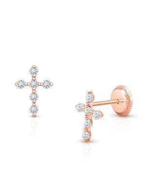 Girls' 14K Gold Light of Heaven Stud Earrings - Baby by TINY BLESSINGS