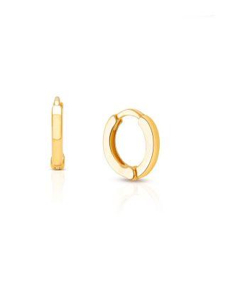 Girls' 14K Gold Modern Tiny 9mm Huggie Hoop Earrings - Baby by TINY BLESSINGS
