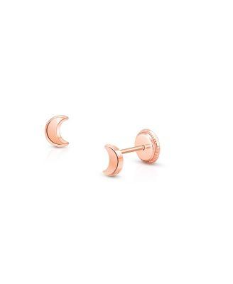 Girls' 14K Gold Moonlight Stud Earrings - Baby by TINY BLESSINGS