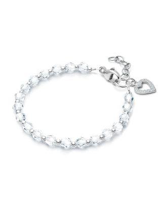Girls' Sterling Silver Birthstone Crystal Bracelet - Big Kid by TINY BLESSINGS