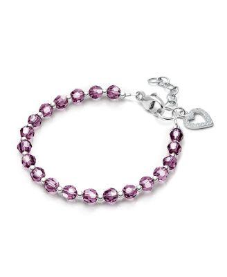 Girls' Sterling Silver Birthstone Crystal Bracelet - Big Kid by TINY BLESSINGS
