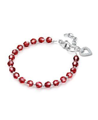 Girls' Sterling Silver Birthstone Crystal Bracelet - Big Kid by TINY BLESSINGS