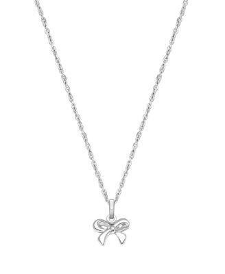 Girls' Sterling Silver Darling Bow Necklace - Little Kid by TINY BLESSINGS