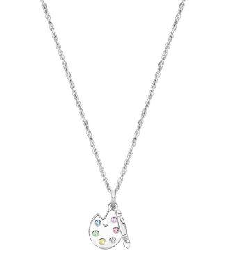 Girls' Sterling Silver Little Artist Necklace - Little Kid by TINY BLESSINGS