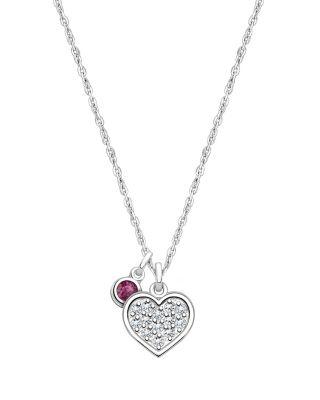 Girls' Sterling Silver Oh So Loved Birthstone Necklace - Little Kid by TINY BLESSINGS