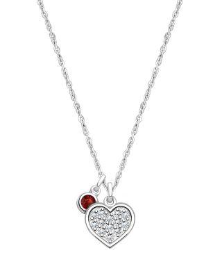 Girls' Sterling Silver Oh So Loved Birthstone Necklace - Little Kid by TINY BLESSINGS