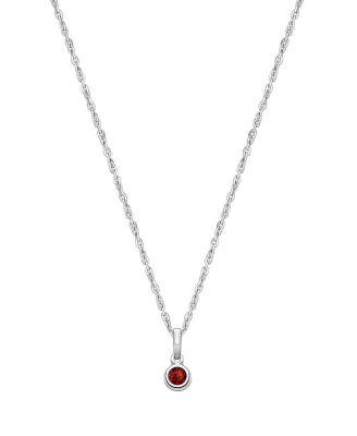 Girls' Sterling Silver tB Birthstone 13-14" Necklace - Children by TINY BLESSINGS