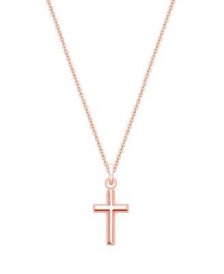 Unisex 14K Gold Everlasting Faith Cross Necklace - Little Kid by TINY BLESSINGS
