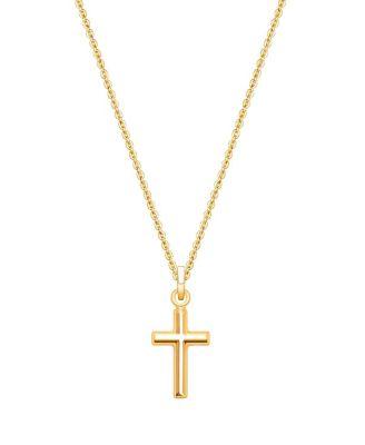 Unisex 14K Gold Everlasting Faith Cross Necklace - Little Kid by TINY BLESSINGS