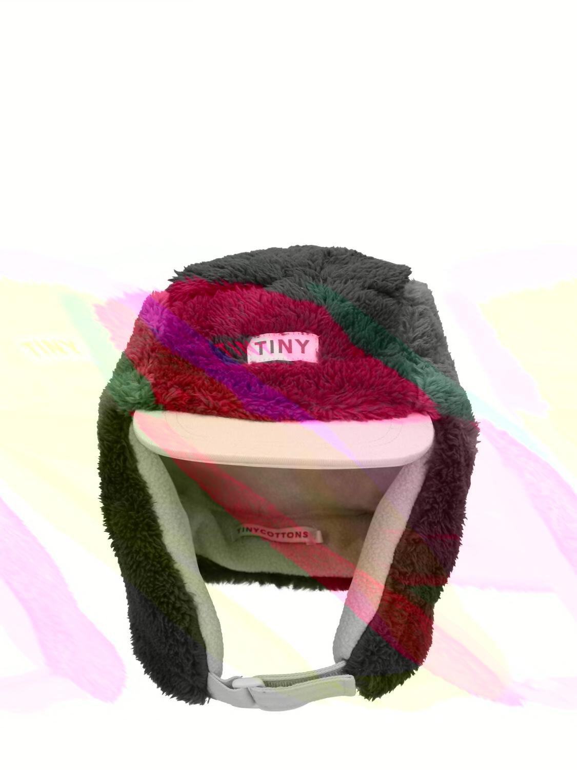 Color Block Faux Fur Hat by TINY COTTONS