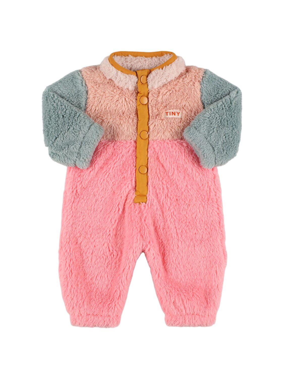 Color Block Poly Sherpa Romper by TINY COTTONS