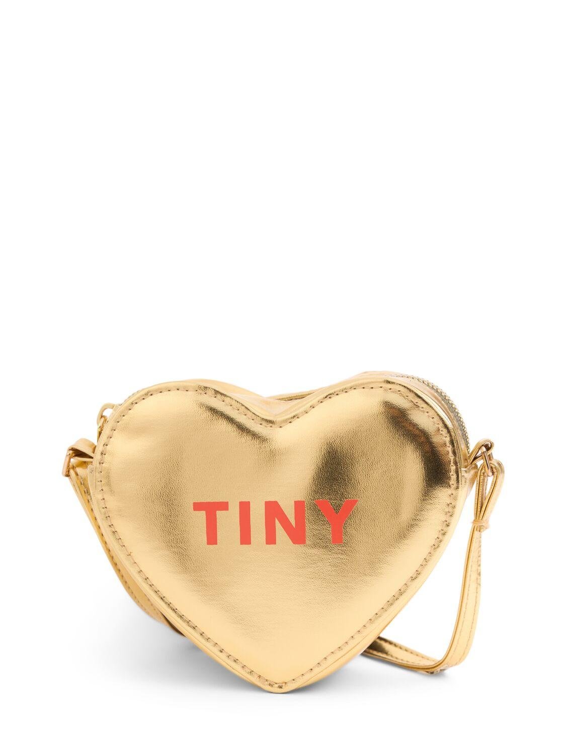 Heart Faux Leather Shoulder Bag by TINY COTTONS