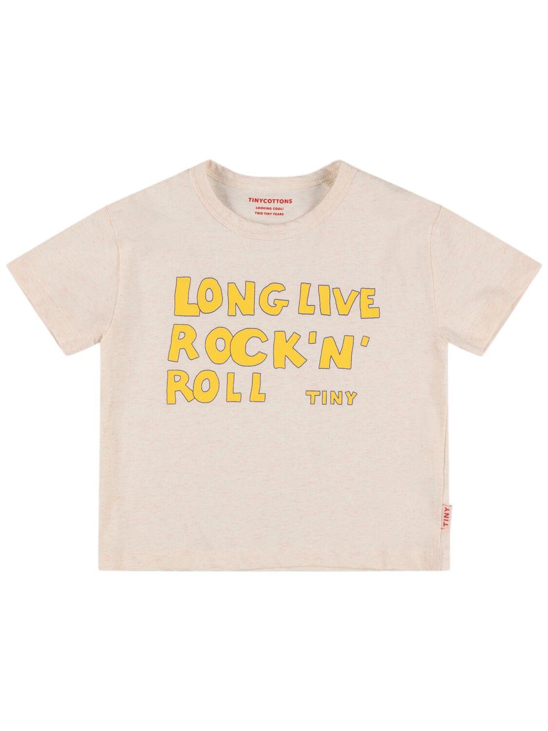Printed Cotton Blend T-shirt by TINY COTTONS