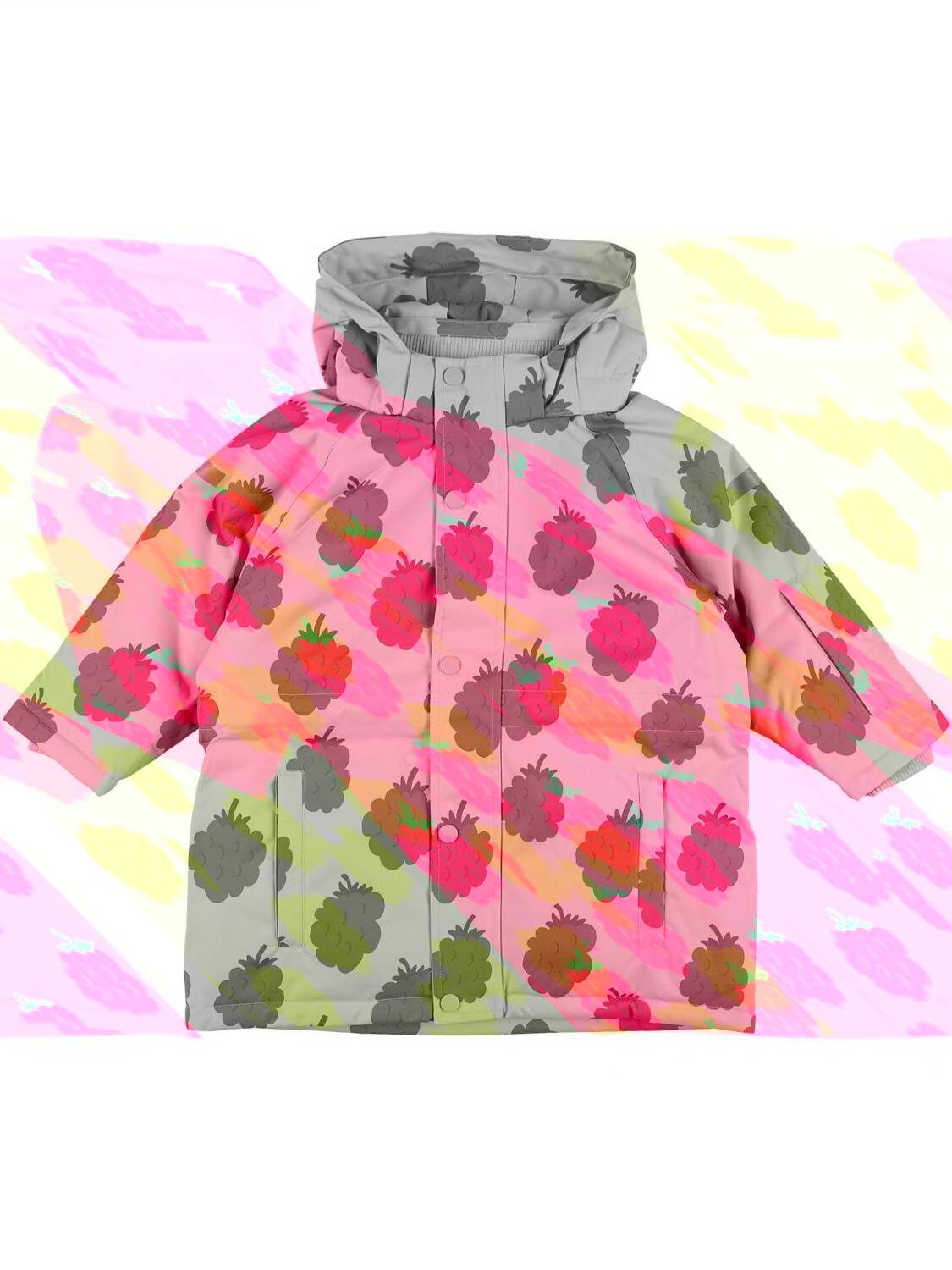Raspberry Print Nylon Ski Jacket by TINY COTTONS