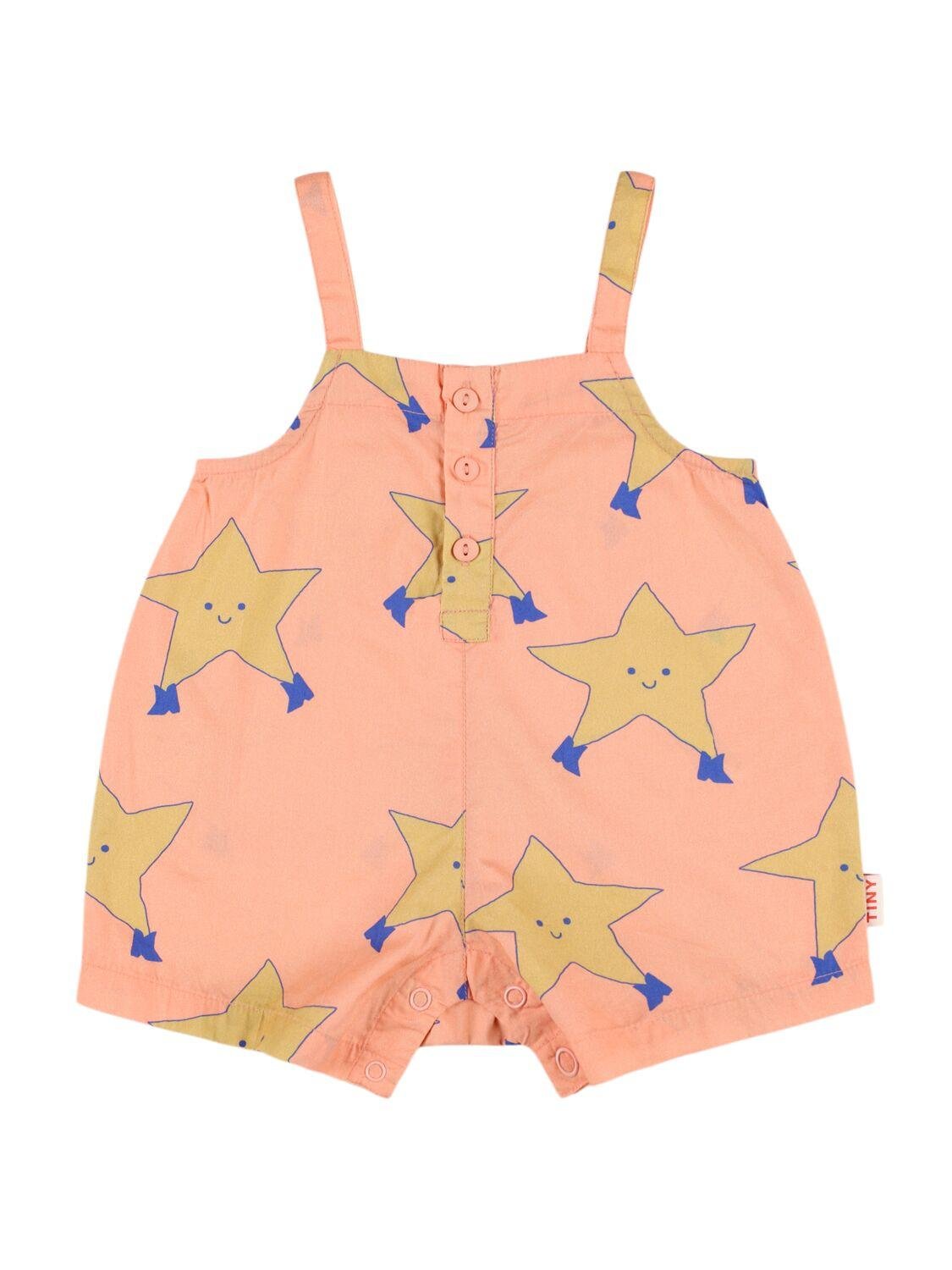 Star Print Cotton Jumpsuit by TINY COTTONS