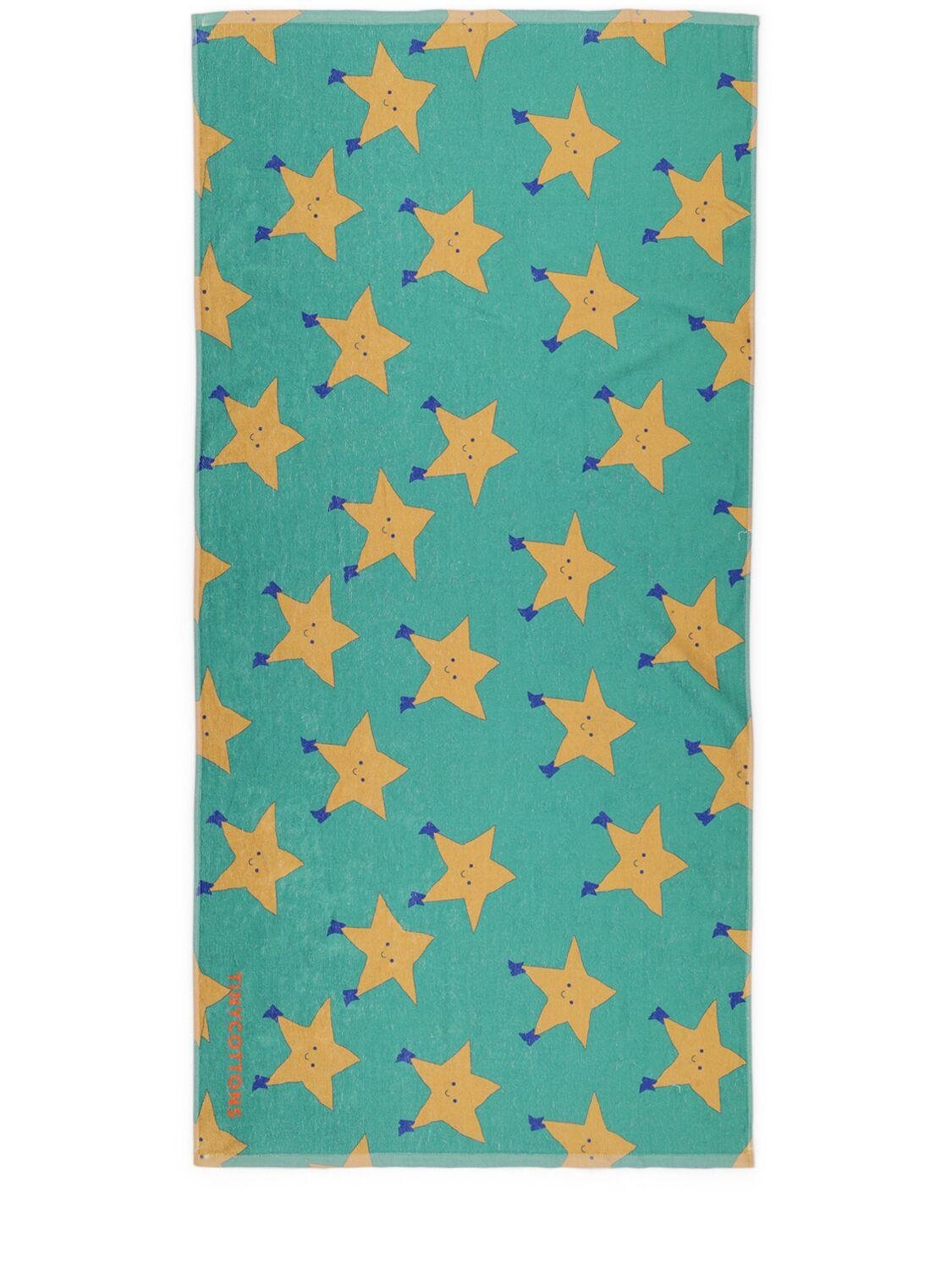 Star Print Terry Beach Towel by TINY COTTONS