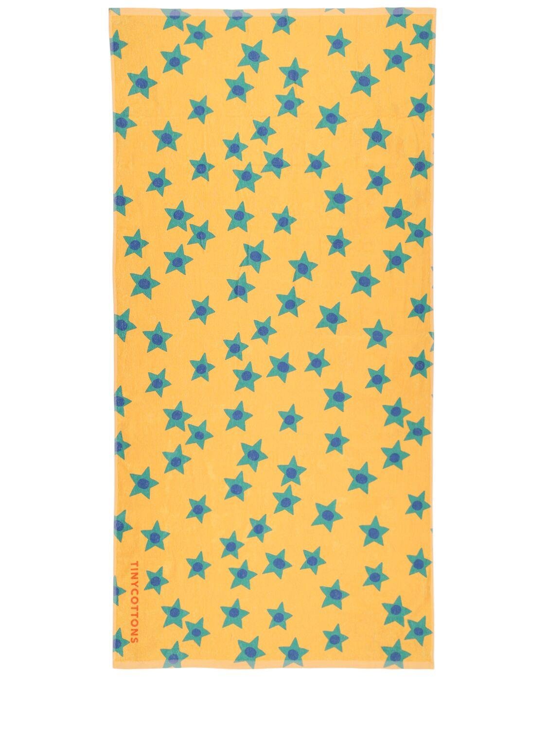 Star Print Terry Beach Towel by TINY COTTONS