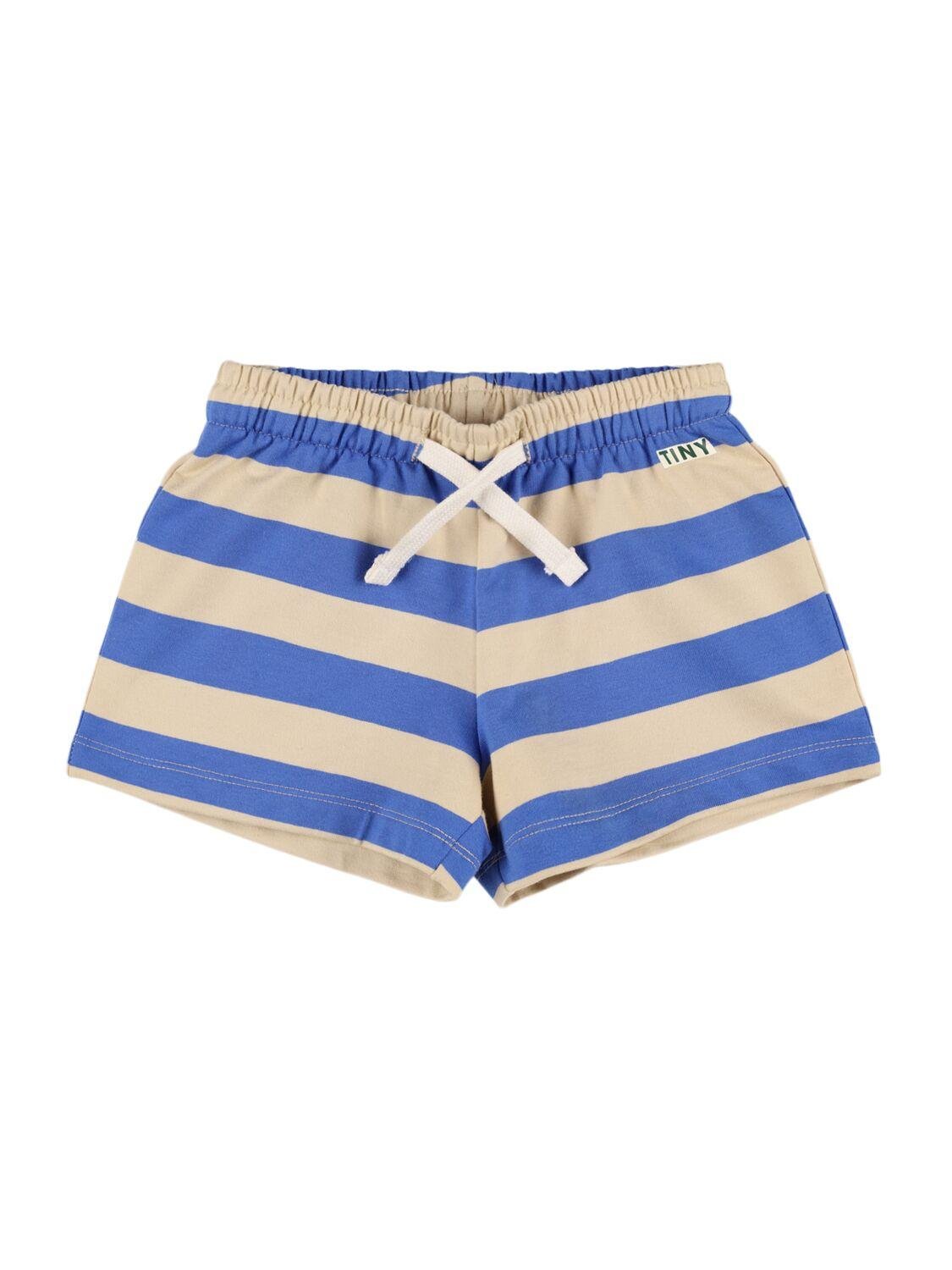 Striped Cotton Blend Shorts by TINY COTTONS