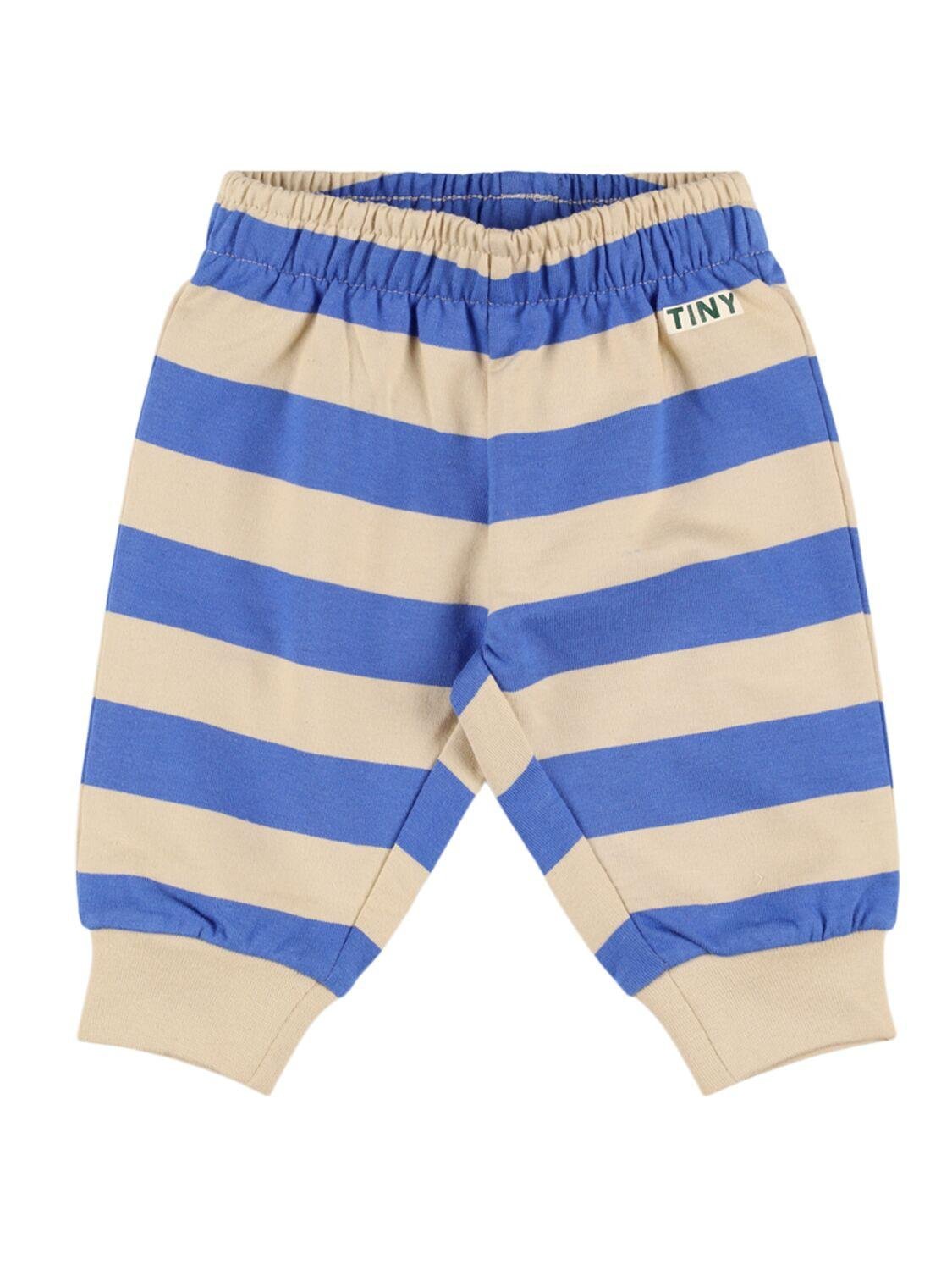 Striped Organic Cotton Blend Sweatpants by TINY COTTONS