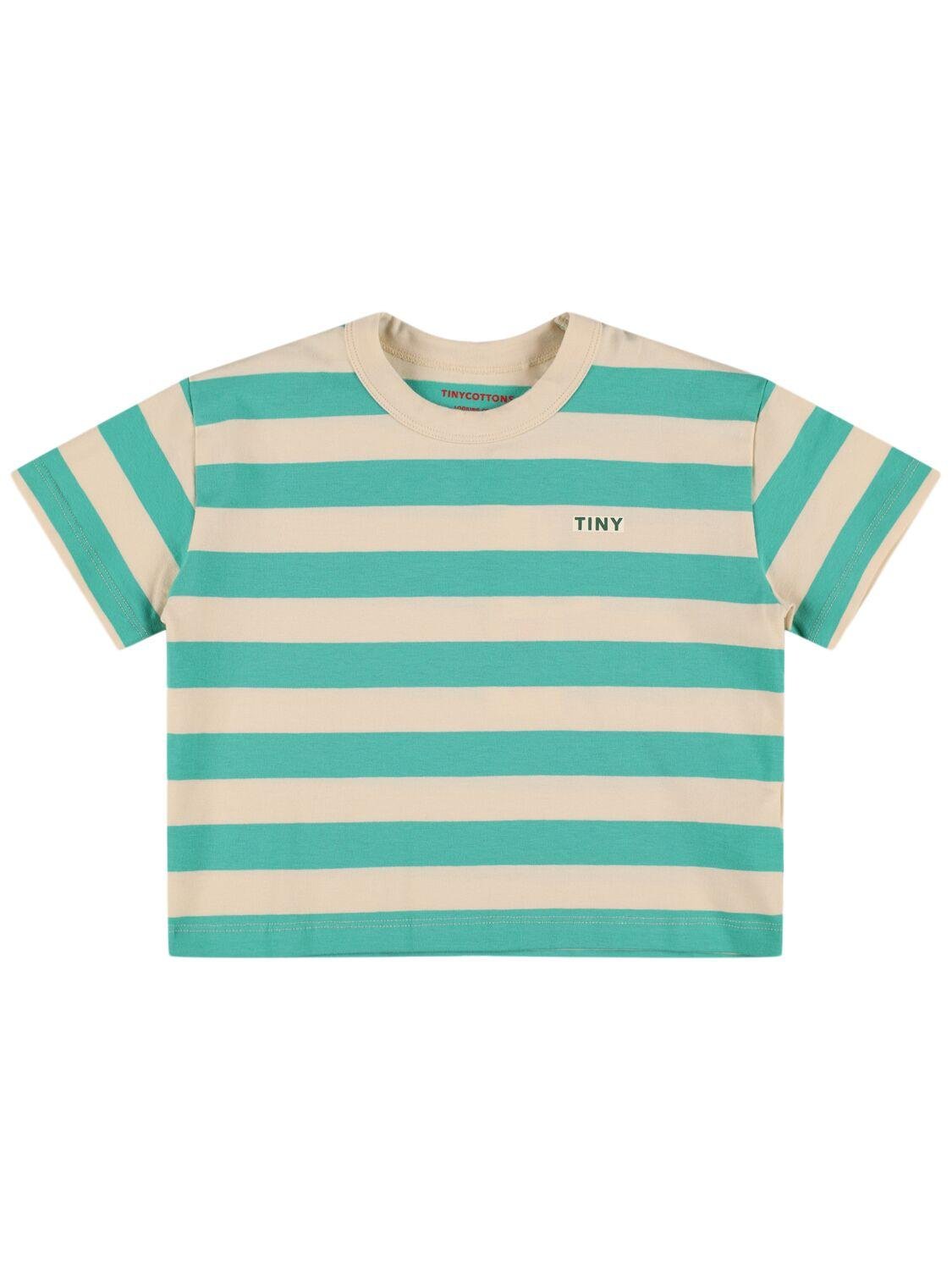 Striped Pima Cotton T-shirt by TINY COTTONS