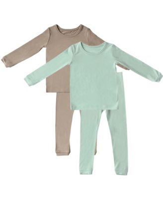 Baby Boys and Girls 4-Piece Long Sleeve Pajama Set by TINY KNOT CO.