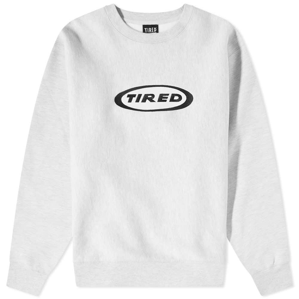 Tired Skateboards Oval Logo Crew Sweat by TIRED SKATEBOARDS