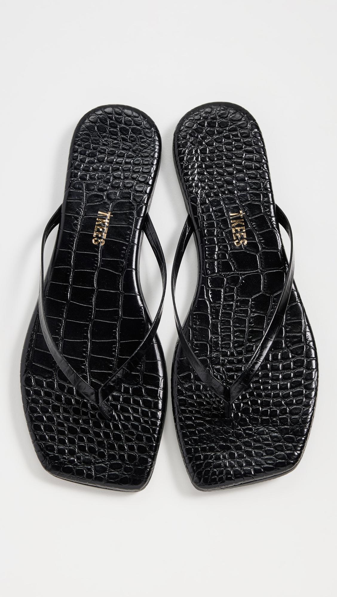 Square Toe Lily Flip Flops by TKEES
