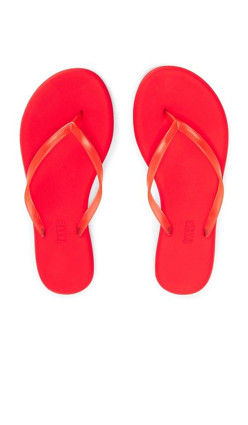 TKEES Aqua Flip Flops in Red by TKEES
