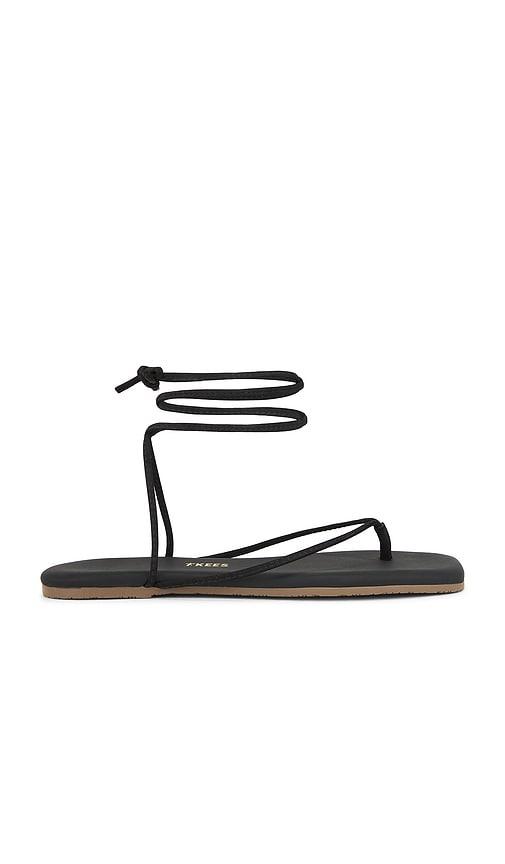 TKEES Square Toe Lilu Sandal in Black by TKEES