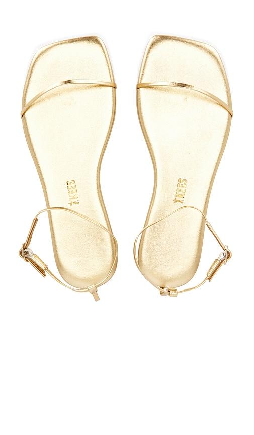 TKEES Twiggy Sandal in Metallic Gold by TKEES
