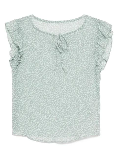 Clover Print Frill blouse by TO B. BY AGNES B.