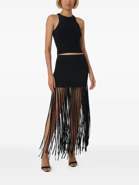 Carlyle fringe mini skirt by TOCCIN