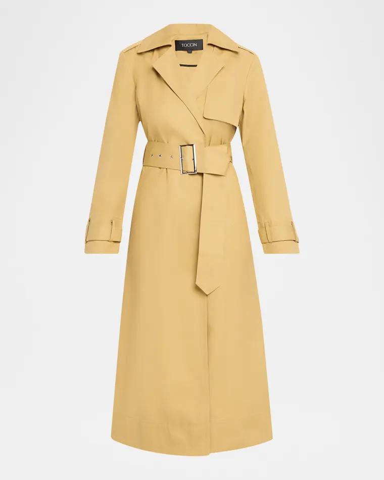 Declan Classic Belted Trench Coat by TOCCIN