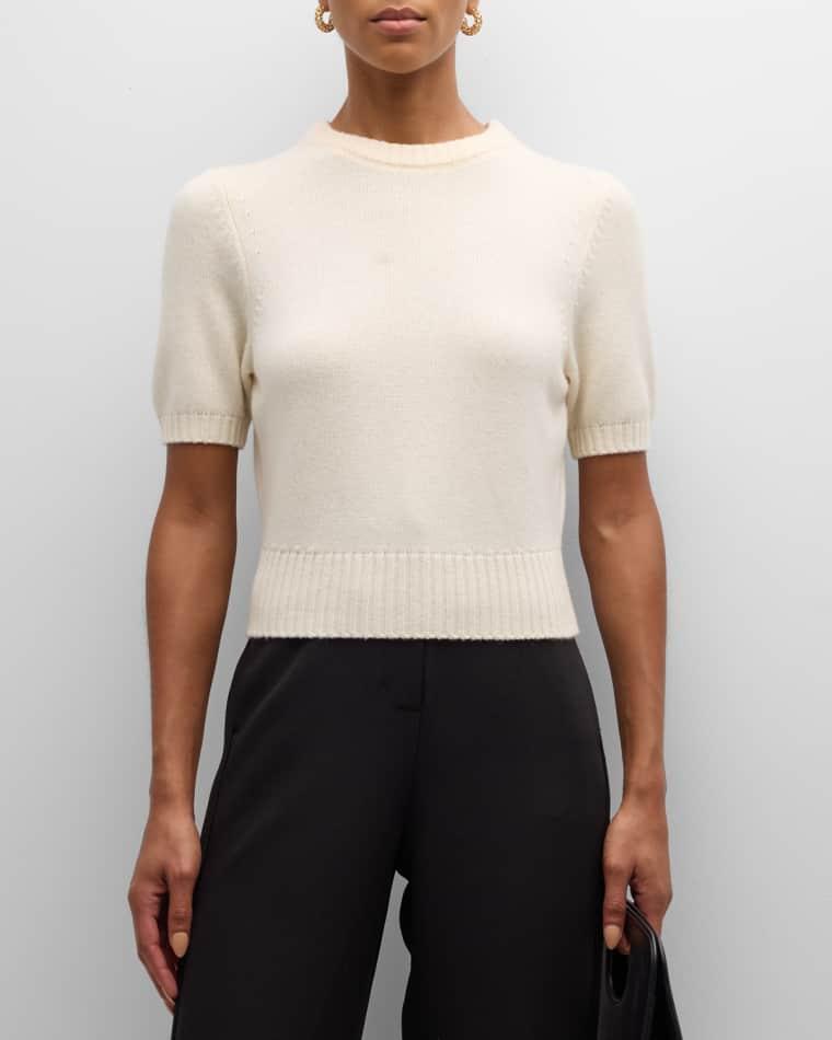 Elsie Short-Sleeve Sweater by TOCCIN