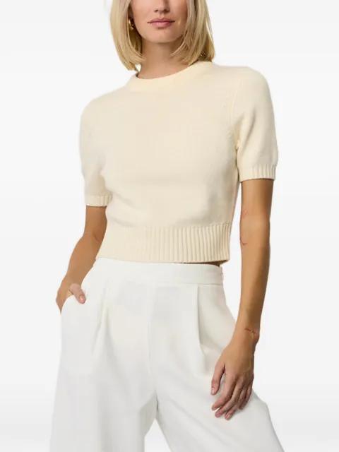Elsie ribbed short-sleeve sweater by TOCCIN