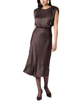 Floral Blouson Midi Dress by TOCCIN