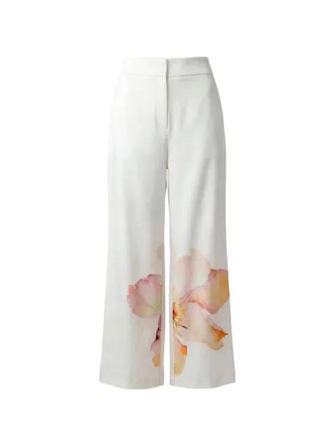 Gaiafloral flared trousers by TOCCIN