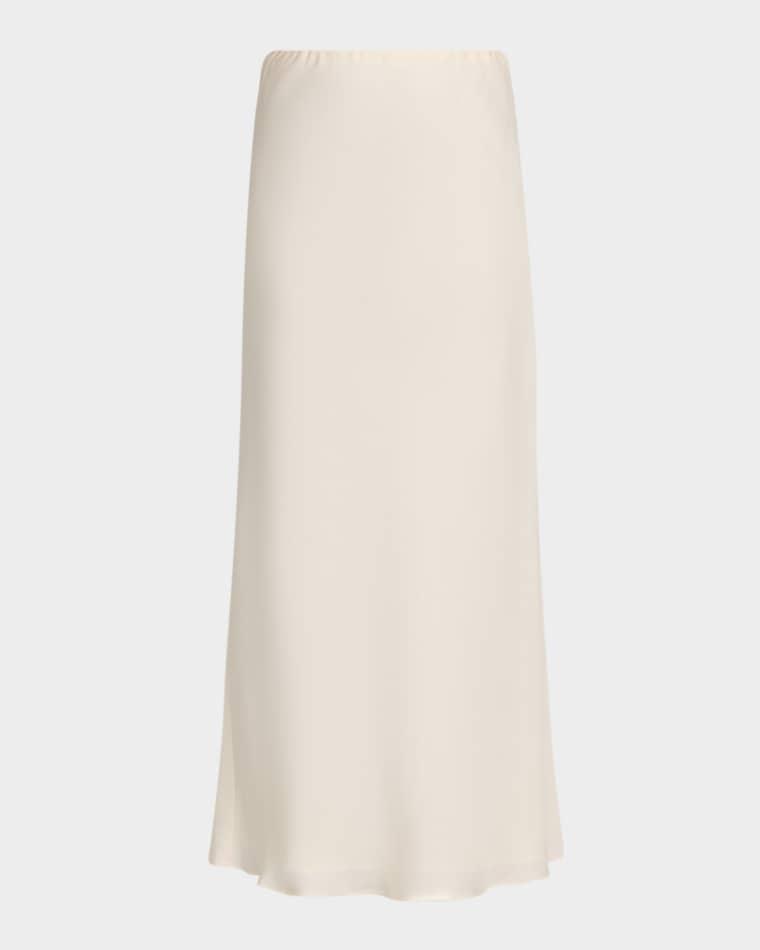 Heidi Bias-Cut Silk Slip Skirt by TOCCIN